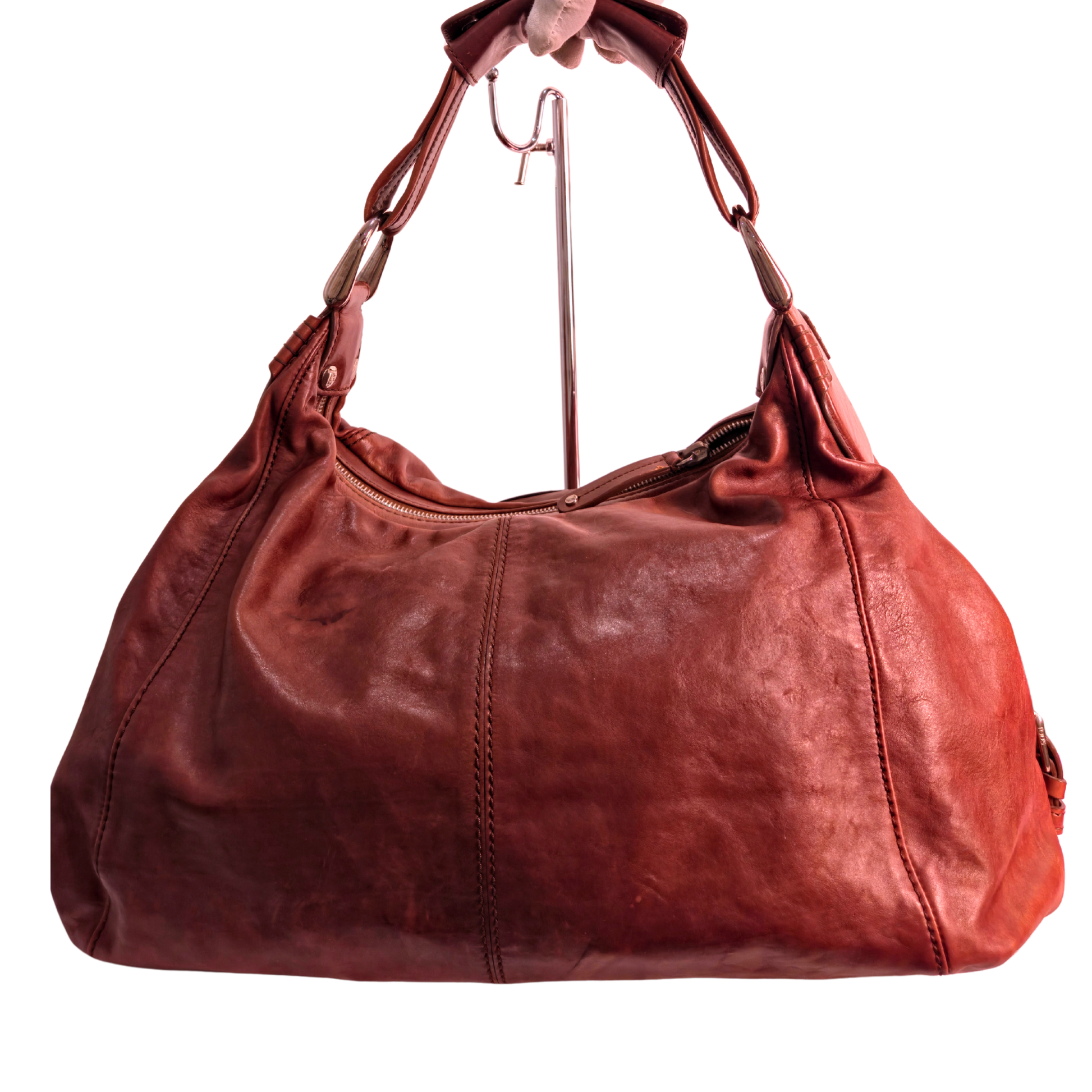 Tod's Brown Leather Slouchy Hobo