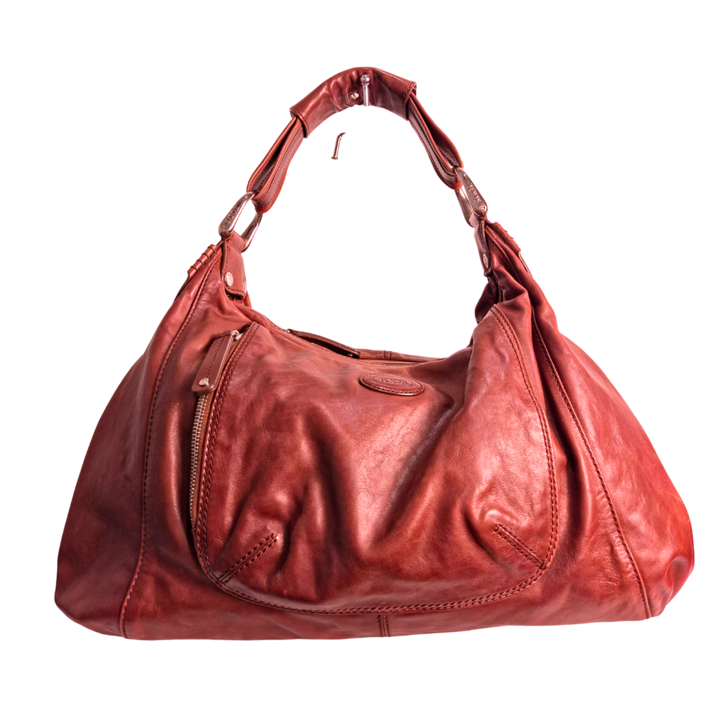 Tod's Brown Leather Slouchy Hobo