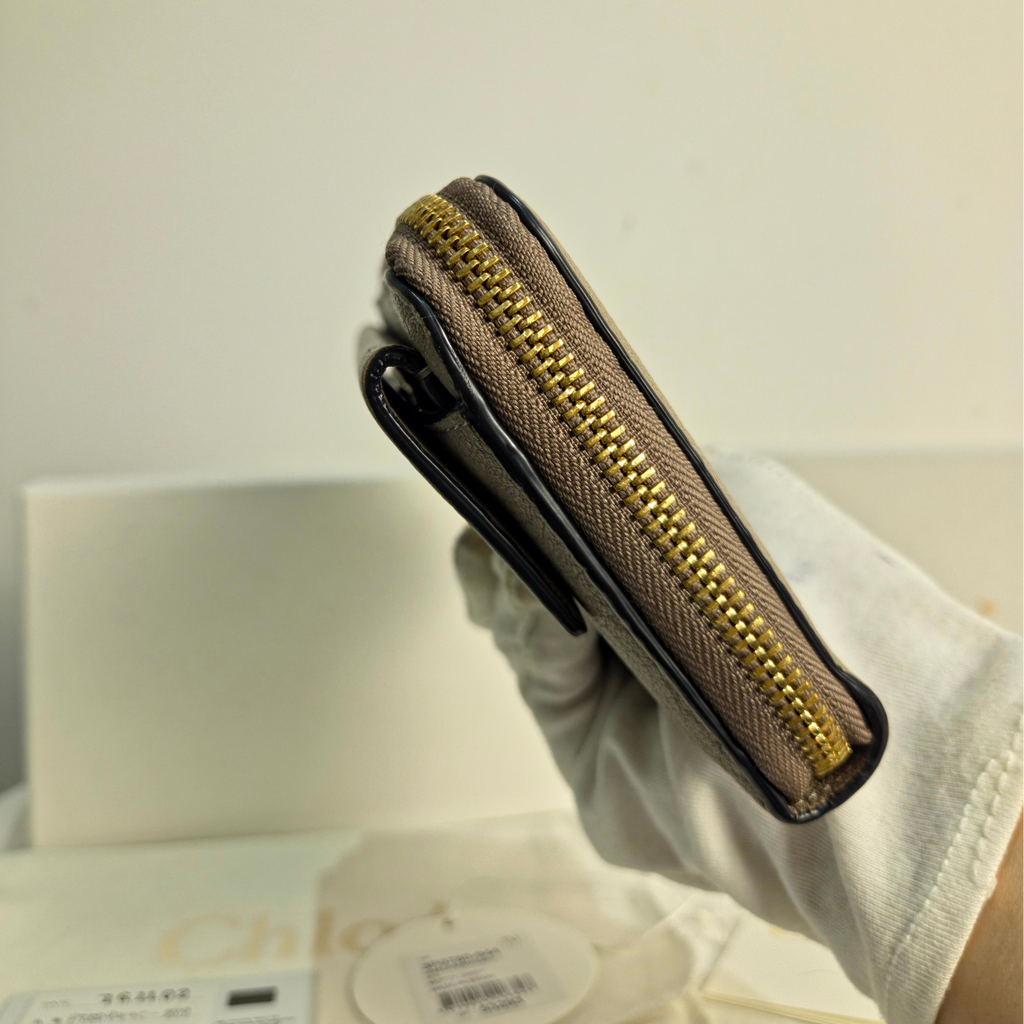 Chloé Long Zipper Wallet Greige