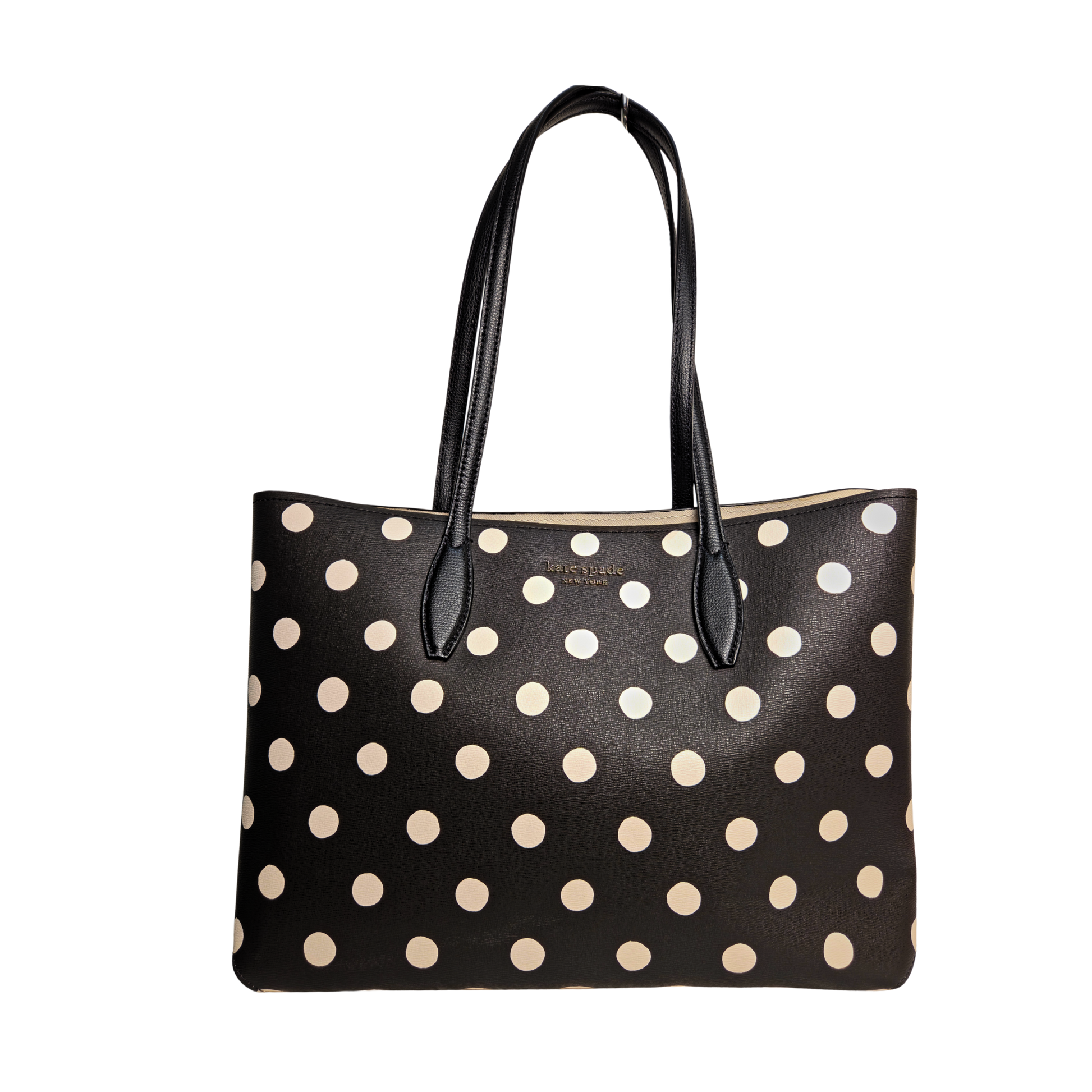 Kate Spade Black with white polka dots