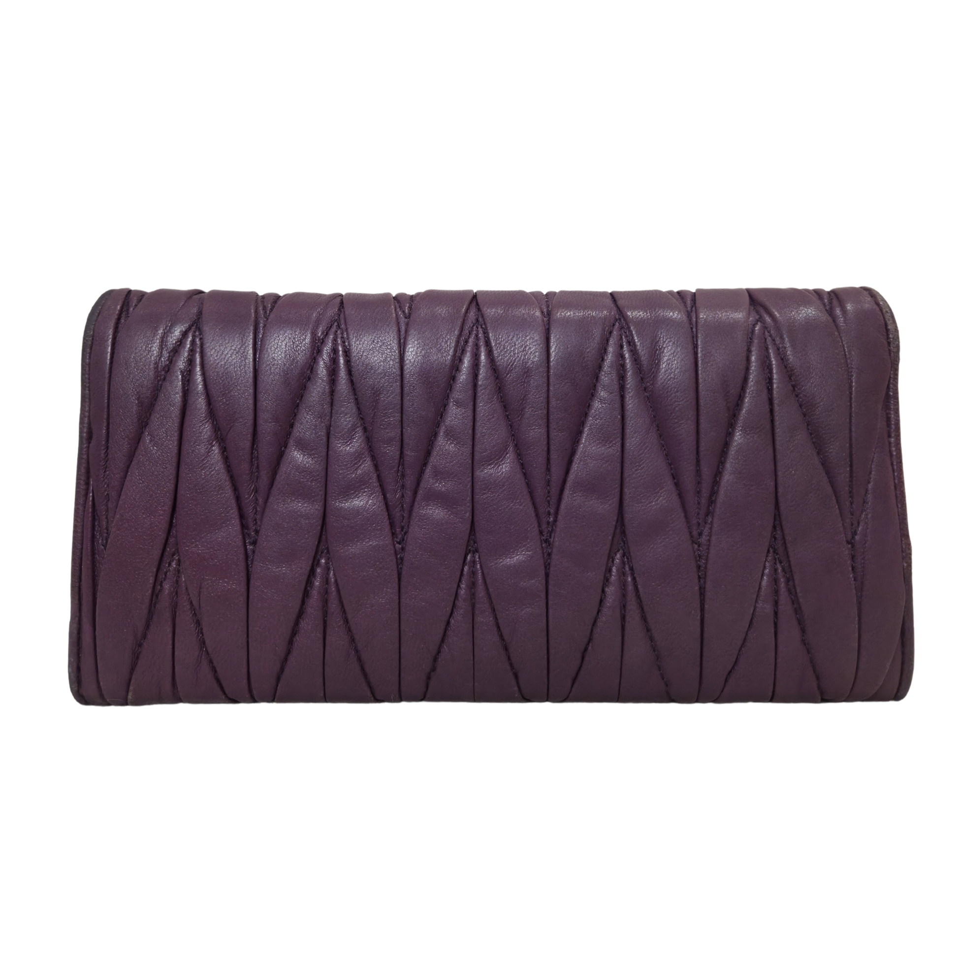Miu Miu Matelassé Long Flap Wallet