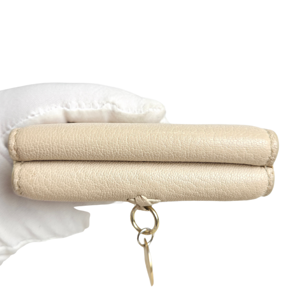 See By Chloé Tri-Fold Wallet Cement Beige