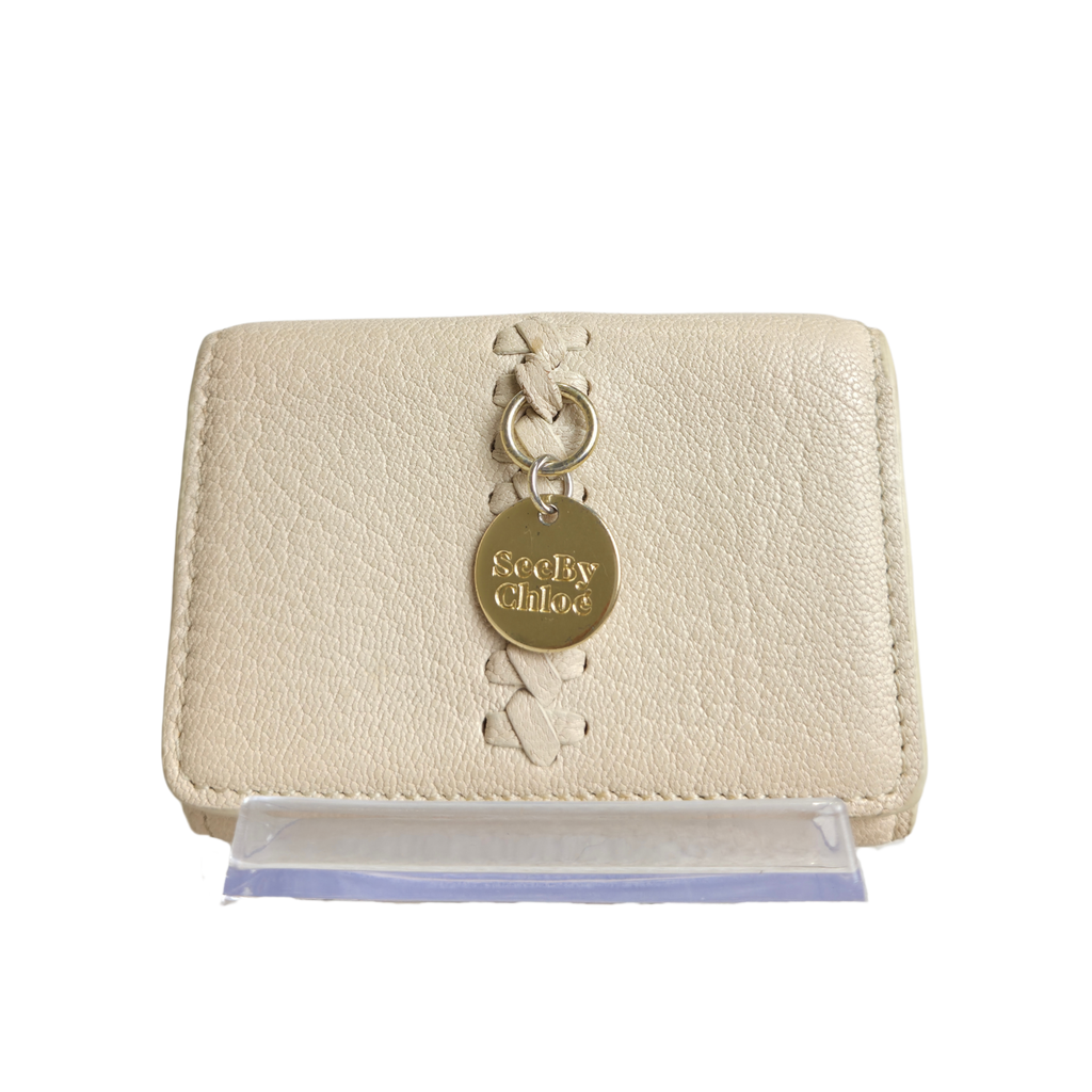 See By Chloé Tri-Fold Wallet Cement Beige