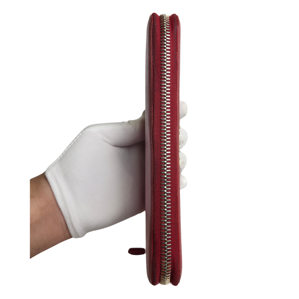 Prada Saffiano Leather Zip Around Long Wallet
