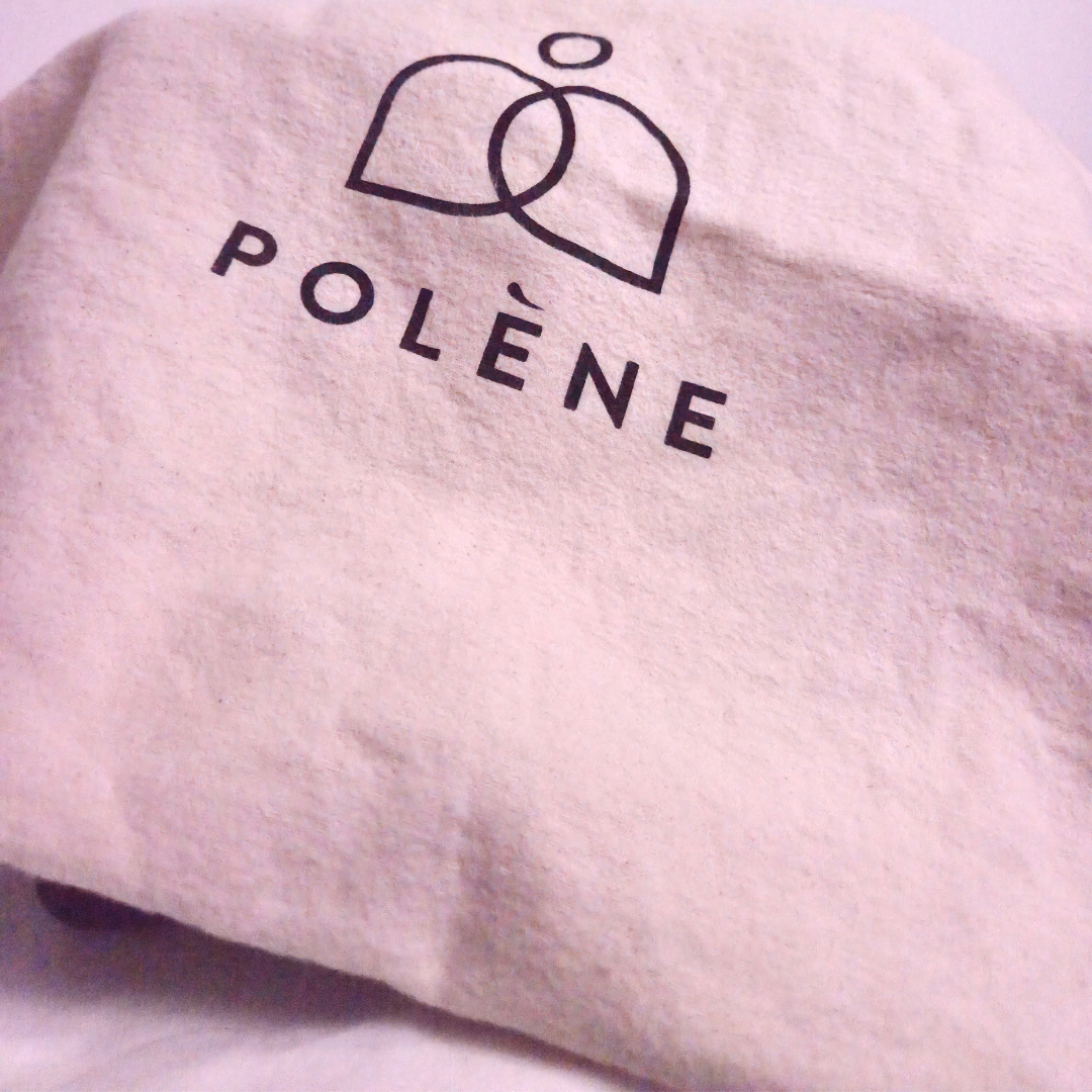 Polène Numero Sept in black textured leather