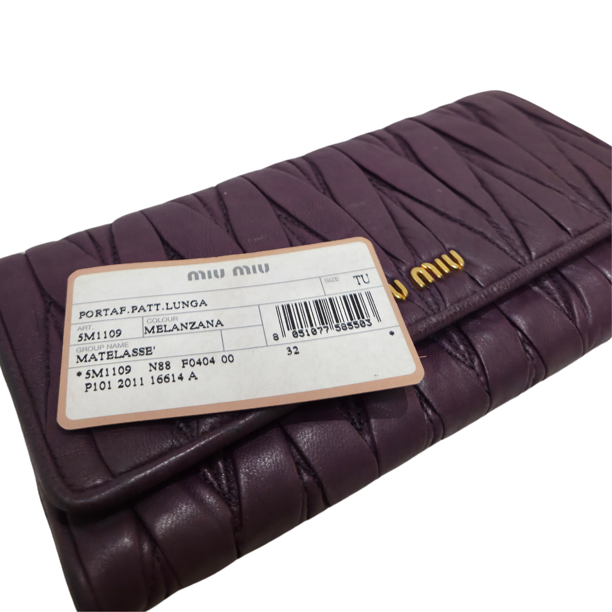 Miu Miu Matelassé Long Flap Wallet