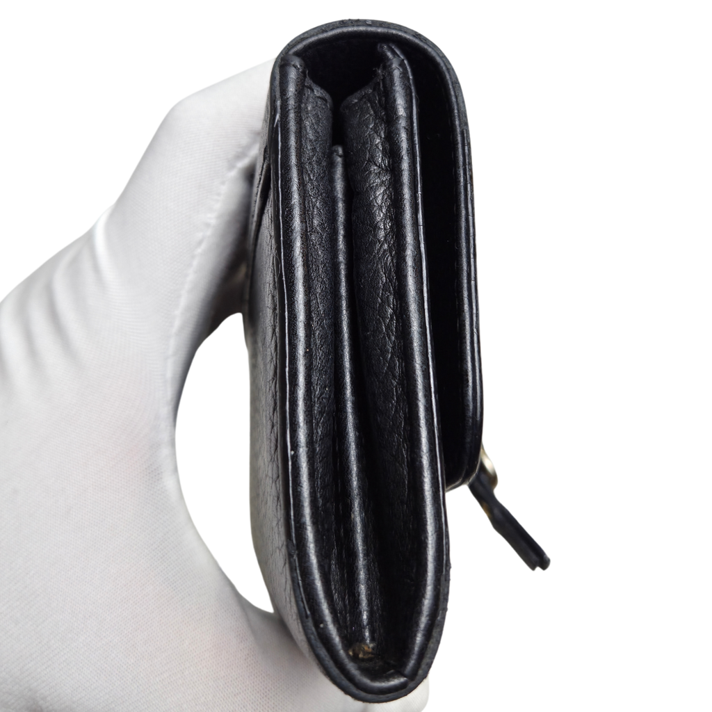 Chloé Paddington Black Leather Long Wallet