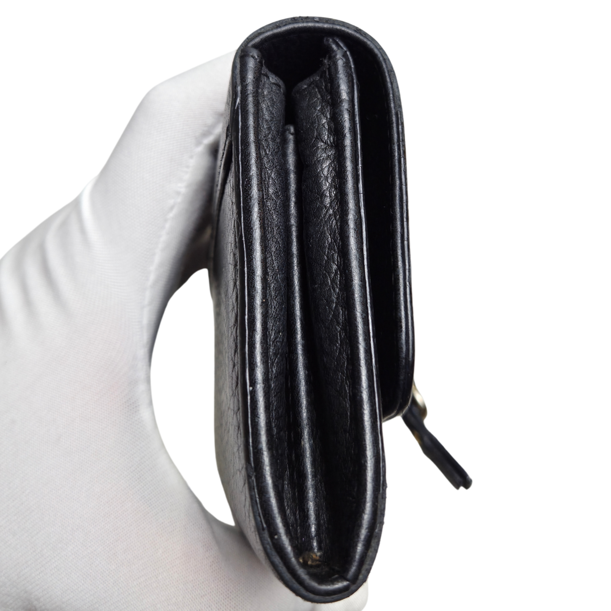 Chloé Paddington Black Leather Long Wallet