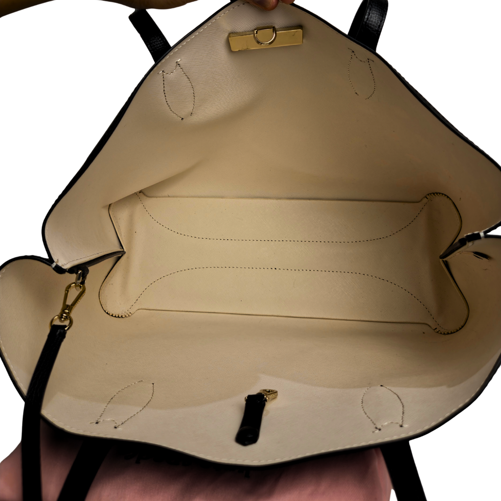 Kate Spade Black with white polka dots